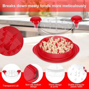 Trituradora <span class=keywords><strong>de</strong></span> <span class=keywords><strong>pollo</strong></span> <span class=keywords><strong>de</strong></span> fábrica, <span class=keywords><strong>de</strong></span> fácil limpieza herramienta giratoria, antideslizante, apta para lavavajillas, picadora <span class=keywords><strong>de</strong></span> <span class=keywords><strong>pollo</strong></span>, trituradora <span class=keywords><strong>de</strong></span> carne, herramienta giratoria - Product Image 2