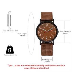 Montre-bracelet à quartz NYY pour homme avec bracelet en nylon, fonction sportive lumineuse, boîtier rond, tendance, pour le quotidien et le travail, pas chère - Product Image 4