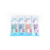 Mundpflege Premium abgewinkelte doppelseitige Prothesen reinigungs bürsten Falscher Zahn reiniger
