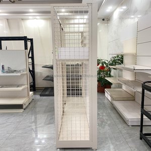 Estantes para puertas corredizas de malla, cerraduras, gabinetes de exhibición convenientes para tiendas, estantes de <span class=keywords><strong>supermercado</strong></span> de pared a pared, suministros para supermercados - Product Image 4