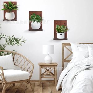 Solid Wood <b>Wall</b> <b>Mounted</b> <b>Shelf</b> Rectangle 1 Tier Durable Multipurpose For Living Room Kitchen Bedroom Bathroom Storage Display - Product Image 3