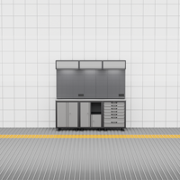 Sistema de Gabinetes Modulares Personalizados para Taller, Gabinete de Herramientas con Cajones y Banco de Trabajo Industrial Extraíble