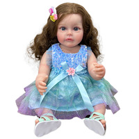 Muñeca Reborn de Pelo Largo, Muñeca de Vinilo de Simulación, Juguete de Compañía para Niñas, Regalo para Niñas, Venta al por Mayor