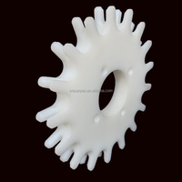 Pignon d'angle résistant à la corrosion 285 mm 18 dents avec arbre en acier inoxydable pour ligne de transformation avicole