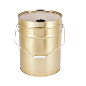 Seau en métal doré à tête fermée de 20 L (5 gallons) vide pour peinture, bidon <span class=keywords><strong>avec</strong></span> <span class=keywords><strong>bec</strong></span> <span class=keywords><strong>verseur</strong></span> - Product Image 4