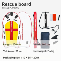 Planche de sauvetage gonflable planche de surf planche flottante pagaie de sauvetage d'urgence planche de sauvetage à poinçonnage horizontal