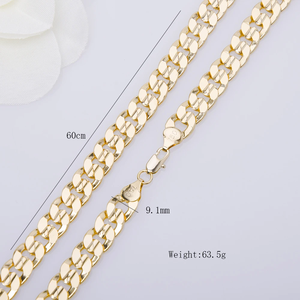 Collares <span class=keywords><strong>de</strong></span> Lujo <span class=keywords><strong>de</strong></span> Moda Dubái con Cadena Cubana Bañada en <span class=keywords><strong>Oro</strong></span> <span class=keywords><strong>Puro</strong></span> <span class=keywords><strong>de</strong></span> 18k y 24k Joyería <span class=keywords><strong>para</strong></span> Mujer y <span class=keywords><strong>Hombre</strong></span> - Product Image 6