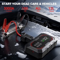 Compresseur d'air portable 3-en-1 150 PSI avec lumière LED et écran LCD, boîtier ABS, batterie externe 10000 mAh pour voiture