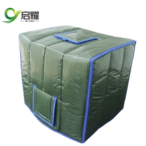 Cubierta IBC de tela tejida con película de aluminio recubierta personalizada de primera calidad, cubierta de barril aislada forrada de algodón y poliéster para almacenamiento de productos químicos - Product Image 1