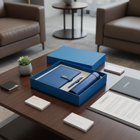 Ensemble cadeau d'entreprise écologique personnalisé, thermos en acier inoxydable, carnet, stylo, gravure de logo personnalisée, design gratuit pour les entreprises