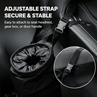 Poubelle de voiture portable suspendue en polyester avec fermeture à cordon multi-usage, sacs poubelles suspendus pour les voyages et l'extérieur