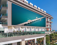 Écran LED extérieur fixe couleur HD P3, étanche IP65, mur d'écran LED pour complexe hôtelier, panneau publicitaire numérique LED 3 mm