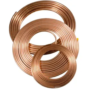 Refrigeração ar condicionado conectando cobre tubulação fabricação panqueca bobina cobre capilar cobre tubo cobre