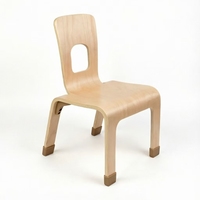 Chaise en bois pour tout-petits finition naturelle, tabouret en bois massif fait main pour salle de jeux, crèche, école maternelle, jardin d'enfants
