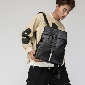 <span class=keywords><strong>Sac</strong></span> à dos pour ordinateur portable en <span class=keywords><strong>cuir</strong></span> PU souple noir, <span class=keywords><strong>sac</strong></span> à dos d'école, <span class=keywords><strong>sac</strong></span> à main, logo <span class=keywords><strong>de</strong></span> la marque VICUNA POLO, vente chaude personnalisée - Product Image 3