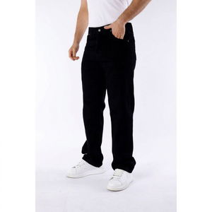 <b>Men's</b> Slim Fit Straight <b>Jeans</b> Eco-Friendly Vintage Casual Stretch Mid Waist Distressed Denim Streetwear Fashion Logo Customized - Product Image 1