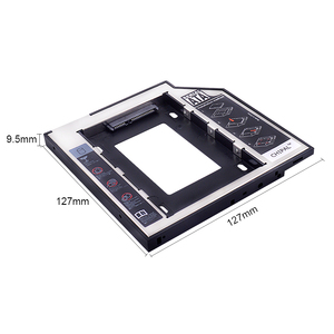 Universal 2nd <span class=keywords><strong>HDD</strong></span> Caddy 12.7mm <span class=keywords><strong>SATA</strong></span> 3.0 para 2.5 "SSD Disco duro Caja del controlador Caja DVD CD-ROM <span class=keywords><strong>Adaptador</strong></span> Optibay - Product Image 3
