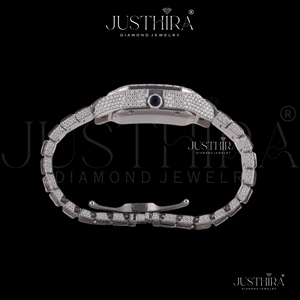 Top Quality Moissanite Diamond Quartz <b>Watch</b> with Sapphire Glass Stainless Steel Luxury Wristwatch Available <b>For</b> Sale - Product Image 4
