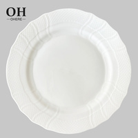 Assiettes de Présentation en Porcelaine Fine Blanc Pur, Écologiques, Durables, Élégantes et Modernes, Personnalisables pour Mariages - Vente en Gros