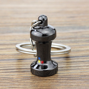 Sáng tạo 3D ba chiều cà phê Keychain Mặt dây chuyền cà phê cửa hàng lưu niệm quà tặng nhỏ xe kim loại Keychain tùy chỉnh - Product Image 5