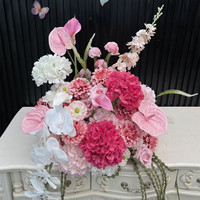 Boule de fleurs PPS de qualité supérieure, rose marron, arrangement floral en soie pour centre de table de mariage, décoration de la maison