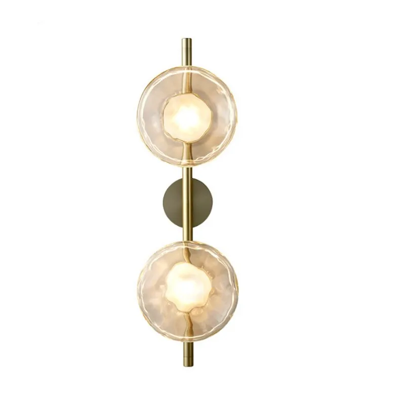 LED Wall Lights Modern 80 Vintage Glass Ball Wall Lamp Amber Stunning Glass Gold + Amber Black + Smoked Wall Scone Bubble 1 Pcs