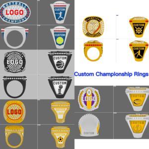 Fabricant Personnalisé Softball Basketball Baseball Football Sports Awards Anneaux de Championnat en Métal Pour Hommes Enfants - Product Image 5