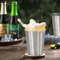 Tazas de Vino y Cerveza de Acero Inoxidable 304 de 8oz, 12oz y 16oz, Libres de BPA, Saludables, Irrompibles, con Logotipo Personalizado