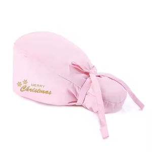 Logo ricamato da donna in tinta unita con cappuccio da lavoro con bottone e cravatta, infermiere, cappello a marsupio <span class=keywords><strong>per</strong></span> <span class=keywords><strong>capelli</strong></span> lunghi - Product Image 4