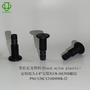 Conector Roscado de Nylon Negro JUMEDTEC 3/8-16UNS para Conexión de Manguera Flexible de Goma - Product Image 3
