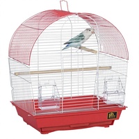 Cage à oiseaux Prevue Pet Products South Beach Dome Top Coral (SP50100) - Métal et plastique, multi-niveaux, petite race, 4 lb, utilisation en intérieur