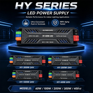 แหล่งจ่ายไฟแบบสวิตชิ่งกึ่งสำเร็จรูป AC100-265V อินพุต DC 12V/24V เอาต์พุต 60W-500W สำหรับไฟ LED Strip และมอเตอร์ - Product Image 2