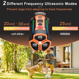 कुत्तों को पीछे हटाने के लिए रिपेल डॉग हैंडहेल्ड ट्रांसड्यूसर रिपेलर अल्ट्रासोनिक 25 किलोहर्ट्ज़ वाइब्रेटिंग डिवाइस कुत्तों को पीछे हटाने के लिए अल्ट्रासोनिक ध्वनि बार्क नियंत्रण उपकरण - Product Image 3