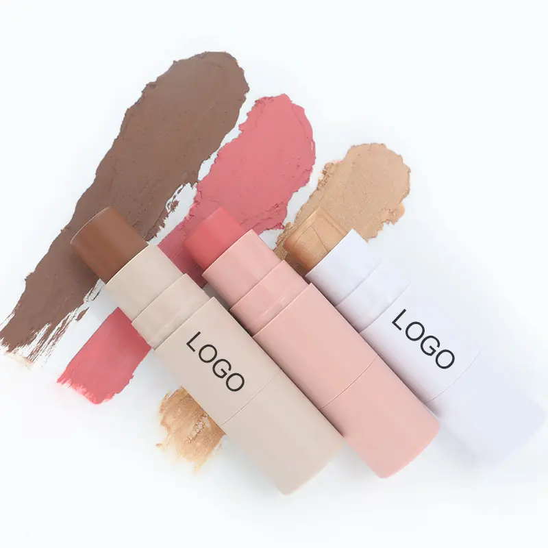 Ochain Không Thấm Nước Logo Của Bạn Vegan Kem Nhãn Hiệu Riêng Bronzer Highlighter Kem Che Khuyết Điểm Nền Tảng Đường Viền Blush Thanh