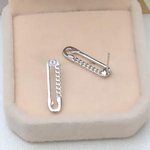 Boucles d'oreilles en argent S925 pour femmes, design personnalisé de cils féminins, perle de 4,5 à 5 mm, accessoires de bricolage avec 1171 supports vides - Product Image 4