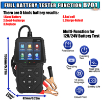 B701 OBD2 Probador de Batería de Coche, Lector de Códigos de Error, Escáner de Coche OBDII/EOBD Multi-idioma