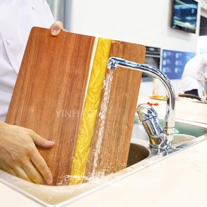 <span class=keywords><strong>Planche</strong></span> à découper en bois d'acacia <span class=keywords><strong>jaune</strong></span> de la rivière, résine époxy, faite à la main, avec logo personnalisé, 39x25 cm, pour la cuisine à domicile - Product Image 5