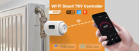 Termostato Inteligente con Disipador de Calor TRV602W, Versión WiFi, Termostato de Bajo Voltaje