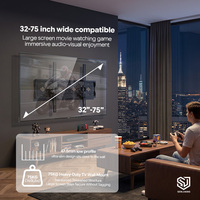 Support mural inclinable fin à haute capacité de charge pour téléviseurs LCD intelligents de grande taille, structure simple, pour usage commercial en gros