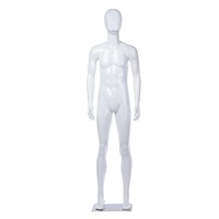 Maniquí de Cabeza Masculina de Plástico para Exhibición de Ropa en Escaparates