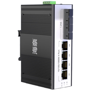 Gigabit <strong>Single</strong>-<strong>mode</strong> Dual-fiber SC Interface 2 Optical 4 Electric Rail Photoelectric Converter <strong>Ethernet</strong> Switch 20KM