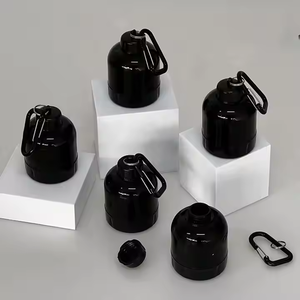 ขวดผงโปรตีนแบบพกพาอุปกรณ์ใส่เครื่องดื่มพลาสติกขนาดเล็กมีช่องสำหรับเล่นกีฬาใช้ในยิมและพวงกุญแจออกแบบโลโก้ได้ตามต้องการ - Product Image 6