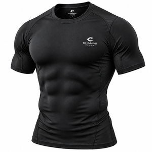 T-shirt de compression haute performance à séchage rapide pour le sport, la course et l'entraînement – Vêtements de sport et de fitness pour la gym – Fabricant - Product Image 4