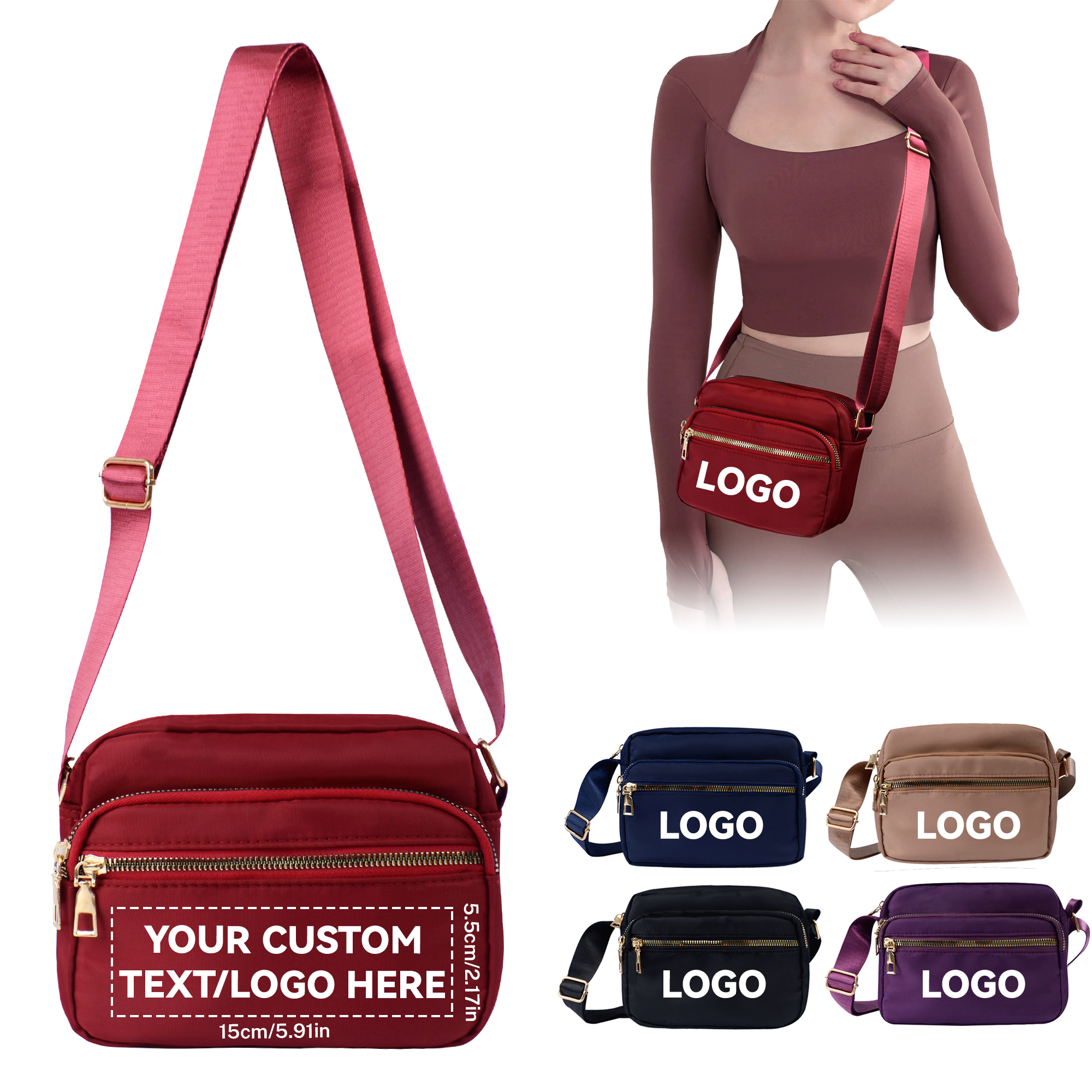 Pattern Nylon Crossbody Bags