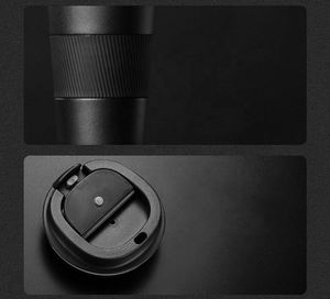 Custom Vacuum Double Wall Stainless Steel Coffee Cup Silicone Sleeve and Lid - Product Image 5