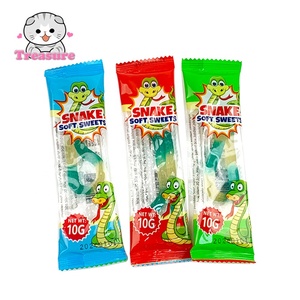 Venta al por mayor personalizada en forma <span class=keywords><strong>de</strong></span> <span class=keywords><strong>serpiente</strong></span> gelatina suave caramelo aperitivos Halal amargo sabor a fruta dulce - Product Image 3