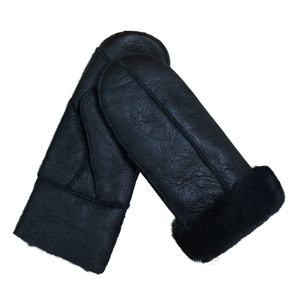 Wholesale 2025 Fashion Winter <b>Gloves</b> Custom Fur Mittens Genuine Sheepskin Leather <b>Gloves</b> Sheep <b>Wool</b> Lining Hand Warm Mitten - Product Image 1