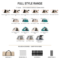 Tente de camping automatique 2-en-1 avec auvent, double couche, tissu Oxford 210D, imperméable PU2000mm, pour 2 à 6 personnes, idéale pour les voyages en famille en extérieur