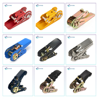 Tugas Berat 1inch/25mm baja paduan Tie down Ratchet untuk gesper 700kg/800kg/1000kg kargo memukul sabuk Ratchet untuk gesper