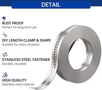 Kit d'assortiment de colliers de serrage réglables en acier inoxydable 304 pour tuyaux et conduites, avec vis à vis sans fin de grande taille, attaches et boulons